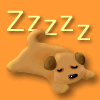 a very sleepy dog